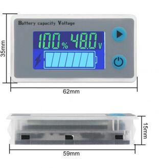 10-100V Digitale Batterij Resterende Capaciteit Tester Voltage Monitor Meter Analyzer