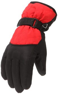 10-14 Jaar Winter Thermische Ski Handschoenen Voor Kinderen Jongens Meisjes Snowboard Dikke Winddicht Wanten Buitensporten Skiën Rijden Rood