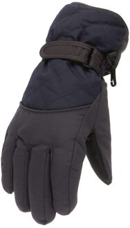 10-14 Jaar Winter Thermische Ski Handschoenen Voor Kinderen Jongens Meisjes Snowboard Dikke Winddicht Wanten Buitensporten Skiën Rijden zwart