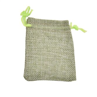 10*14Cm Linnen Hessische Sack Sieraden Pouch Koord Zakken Koord Zakken 10 Stuks groen