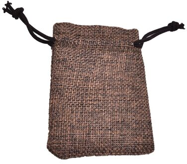 10*14Cm Linnen Hessische Sack Sieraden Pouch Koord Zakken Koord Zakken 10 Stuks koffie