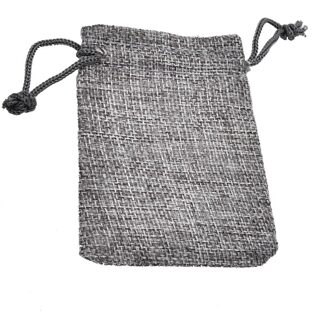 10*14Cm Linnen Hessische Sack Sieraden Pouch Koord Zakken Koord Zakken 10 Stuks zilver grijs