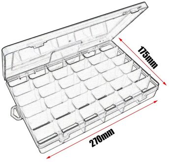 10/15/28/36 Slots Clear Plastic Lege Storage Box Voor Nail Art Manicure Gereedschap Sieraden Bead Display Opslag case Organizer Houder