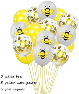 10/15Pcs 12Inch Leuke Animal Bee Latex Lucht Ballonnen Bruiloft Verjaardag Partij Decoratie Baby Shower Ballon Decor kid Speelgoed Bal 3
