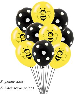 10/15Pcs 12Inch Leuke Animal Bee Latex Lucht Ballonnen Bruiloft Verjaardag Partij Decoratie Baby Shower Ballon Decor kid Speelgoed Bal