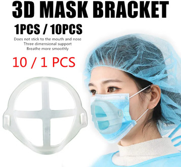 10/1pcs 3D Mouth Mask Support Disposable Mask Inner Bracket Breathing Assist Help Inner Pad Bracket Mask Holder Breathable Valve