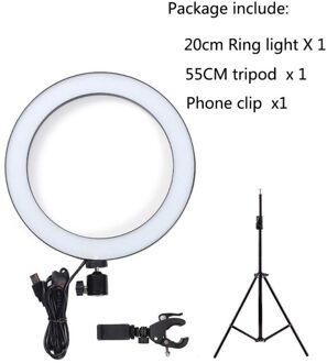 10.2 Inch/8 Inch Ring Licht Met Stand Rovtop Led Camera Selfie Licht Ring Voor Iphone Statief Telefoon Houder voor Video Fotografie 20CM reeks