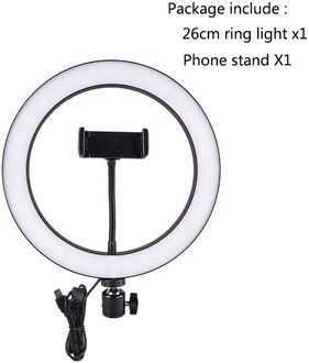10.2 Inch/8 Inch Ring Licht Met Stand Rovtop Led Camera Selfie Licht Ring Voor Iphone Statief Telefoon Houder voor Video Fotografie 26CM