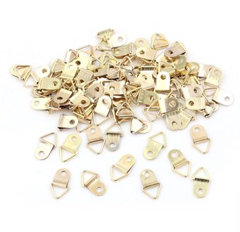 10/20/100Pcs Golden Sliver D-Ring Opknoping Foto Olieverf Spiegel Frame Haken Hangers 100stk 10X20mm