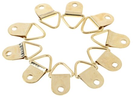 10/20/100Pcs Golden Sliver D-Ring Opknoping Foto Olieverf Spiegel Frame Haken Hangers 10stk 9X20mm