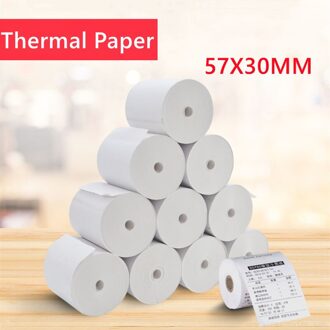 10/20/30/40/50 Rolls 57*30Mm Thermisch Papier Label Papier Fotopapier Voor Peripage paperang Mini Photo Printer 10 Rolls