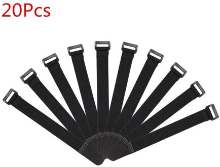 10/20/30/40/50Pcs Hengel Gebonden Strap Herbruikbare Hengel Tie Houder Riem klittenband Bretels Sluiting Vissen Accessoires 20 stk zwart