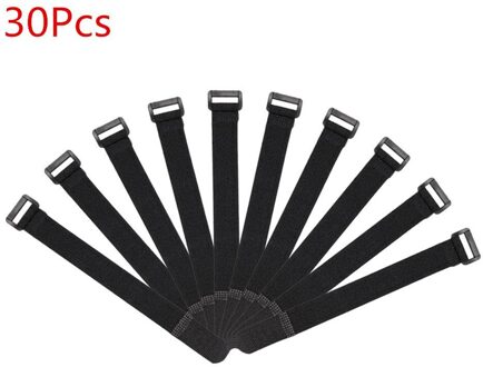 10/20/30/40/50Pcs Hengel Gebonden Strap Herbruikbare Hengel Tie Houder Riem klittenband Bretels Sluiting Vissen Accessoires 30 stk zwart