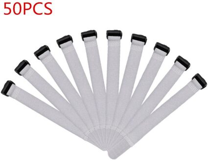 10/20/30/40/50Pcs Hengel Gebonden Strap Herbruikbare Hengel Tie Houder Riem klittenband Bretels Sluiting Vissen Accessoires 50 stk wit