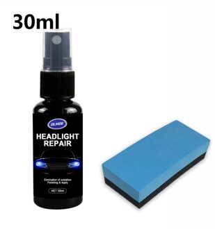 10/20/30/50Ml Auto Koplamp Polijsten Reparatie Agent Voor Car Head Lamp Krassen Oxidatie Restauratie kit Car Cleaning TSLM1 30ml en sponge
