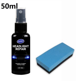 10/20/30/50Ml Auto Koplamp Polijsten Reparatie Agent Voor Car Head Lamp Krassen Oxidatie Restauratie kit Car Cleaning TSLM1 50ml en sponge