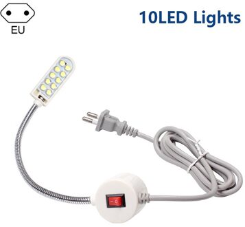 10/20/30 Led Super Heldere Naaien Kleding Machine Licht Led Zwanenhals Werk Lamp Usb Naaien Licht Industriële Machine Lamp 10leds EU plug