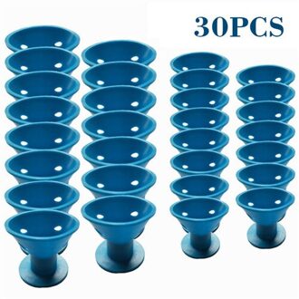 10/20/30 stks/set Zachte Rubber Magic Haarverzorging Rollers Siliconen Haar Krultang Geen Warmte Geen Clip Haar curling Styling DIY Tool 30stk blauw