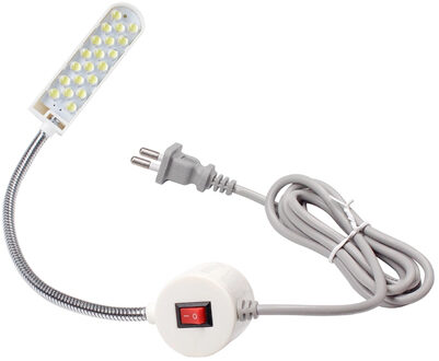 10/20/30LED Industriële Verlichting Naaimachine Led Verlichting Magnetische Montage Base Zwanenhals Lamp Voor Naaimachine Licht 20LED EU
