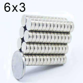 10/20/50/100/200/500 Pcs 6x3 Neodymium Magneet N35 NdFeB Kleine ronde Super Krachtige Sterke Permanente Magnetische imanes Disc 6x3 200stk