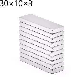 10/20/50Pcs 30X10X3 Neodymium Magneet 30 Mm X 10 Mm X 3mm N35 Ndfeb Blok Super Krachtige Sterke Permanente Magnetische Imanes 50stk