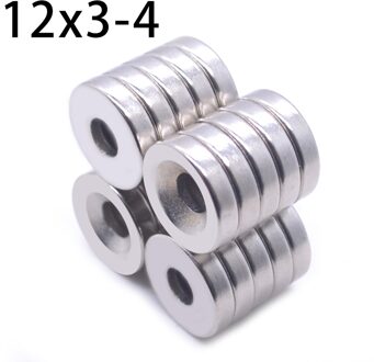 10/20/50Pcs Neodymium Magneet 12 Mm X 3 Mm Gat 4 Mm N35 Ndfeb Ronde Super krachtige Sterke Permanente Magnetische Imanes Disc 12x3Hole 4 10PCS12X3-4