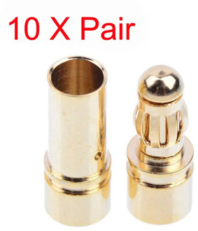 10/20 Pairs 3.5mm Banana Plugs Adapter Gold Plated Bullet Connector Plug Sets RC Part for Battery Terminals Connector Kit