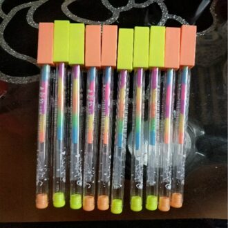 10/20 Pcs Multi Color Rainbow Markeerstiften Vullingen Gel Pen Voor Studenten Diy Schilderen Graffiti Fluorescerende Refill School Supply kleurrijk pen 2stk