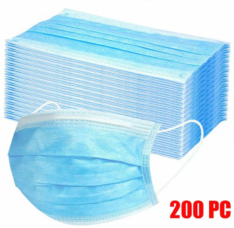 10/200PC Disposable Face Mask Industrial 3Ply Ear Loop Reusable Mouth Cover Fashion Fabric Masks face cover mascarilla new