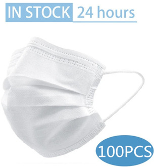 10-200PCS White Face Mask Disposable Mouth Mask Anti Dust 3 Ply Masque Soft Safety Protection Adult Masks Breathable Mascarillas