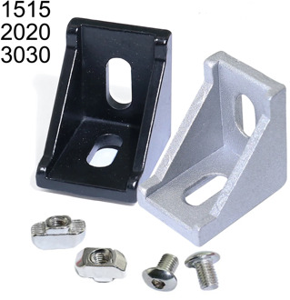 10 20pcs 1515 2020 3030 Series Corner Angle L Brackets Connector Fasten connector for 15S 20S 30S Aluminum Extrusion Profile