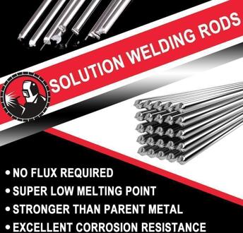 10/20Pcs Geen Behoefte Soldeer Aluminium Lasdraad Oplossing Flux-Gevulde Staven Solderen Lage Temperatuur Aluminium Soldeer solderen Staaf 2.0MM / 10stk