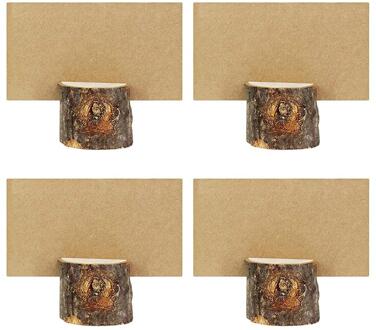 10/20pcs Houten Stapel Naam Plaats Card Houten Bark Memo Plaats Kaarthouder Stump Menu Nummer Memo Stand voor Wedding Party Tafel Decor 20 stks