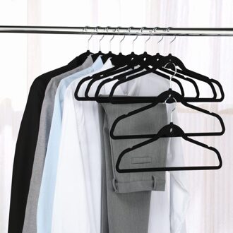 10/20Pcs Non Slip Fluwelen Pak Kleerhangers Kledingkast Thuis Organizer BV789 10stk