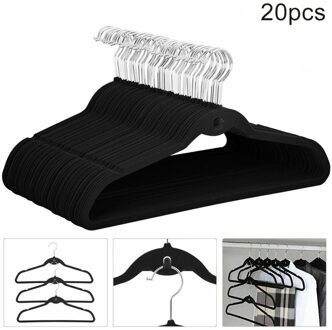10/20Pcs Non Slip Fluwelen Pak Kleerhangers Kledingkast Thuis Organizer BV789 20stk