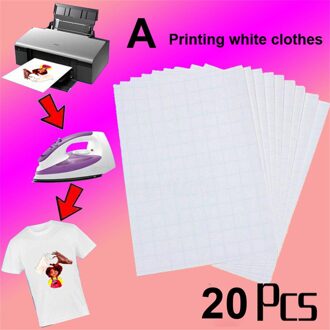 10/20Pcs Printonme Stof Transfer Decal Pape T-shirt Print Op Warmte-overdracht Papier Vellen A4 Compatibel Met Alle lnkjet Printer A20PCS