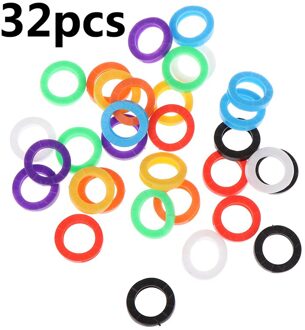 10/24/32Pcs Multi Kleur Sleutel Covers Hollow Rubber Soft Key Sloten Sleutels Cap Topper Sleutelhanger Key case Gemakkelijke Identificatie Van Deur Sleutel 32stk