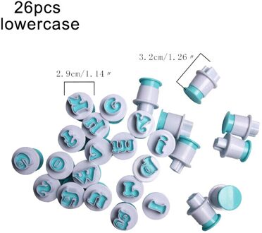 10/26Pcs Aantal Letters Cakevorm Fondant Suiker Ambachtelijke Cookies Plunger Decorating Gereedschap STTA889 26stk-a