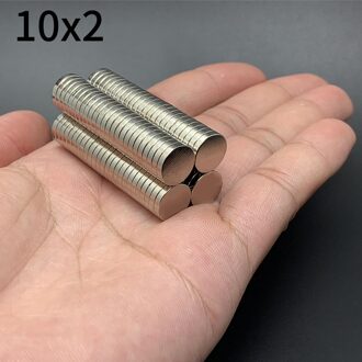 10/30/60/100 Stuks 10X2 Neodymium Magneet 10X2 N35 Ndfeb Ronde Super krachtige Sterke Permanente Magnetische Imanes Disc 10psc