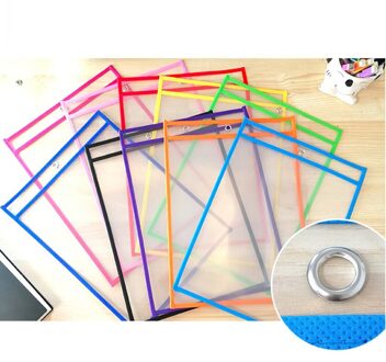 10/30Pcs Herbruikbare Droog Uitwisbare Zakken Clear Schrijven En Veeg Tekentafel Droge Borstel Tas Bestand Zak Voor onderwijs Kids Pastels G2 30stk