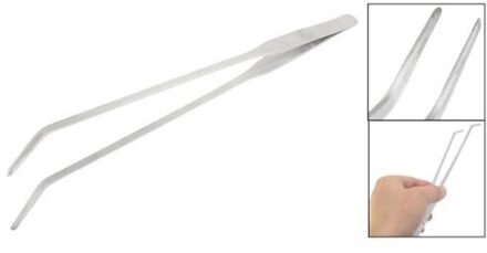 10.4 "Lange Rvs Gebogen Tweezer Voor Aquarium Planten