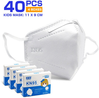 10/40/100pcs FFP2 Kid KN95 Masque thicker CE KN95 Children Anti-fog Strong Protective Mouth Mask Respirator Reusable mascarillas