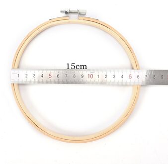 10-40 Cm Houten Frame Hoepel Cirkel Borduurwerk Ronde Machine Bamboe Voor Kruissteek Hand Diy Huishoudelijke Craft Naaien needwork Tool 15cm