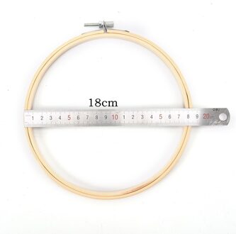 10-40 Cm Houten Frame Hoepel Cirkel Borduurwerk Ronde Machine Bamboe Voor Kruissteek Hand Diy Huishoudelijke Craft Naaien needwork Tool 18cm