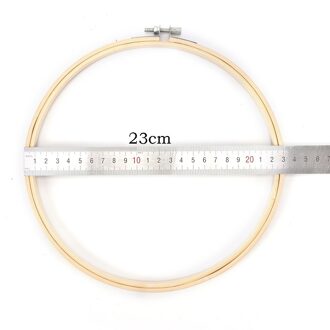 10-40 Cm Houten Frame Hoepel Cirkel Borduurwerk Ronde Machine Bamboe Voor Kruissteek Hand Diy Huishoudelijke Craft Naaien needwork Tool 23cm