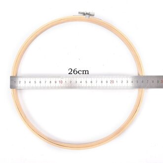 10-40 Cm Houten Frame Hoepel Cirkel Borduurwerk Ronde Machine Bamboe Voor Kruissteek Hand Diy Huishoudelijke Craft Naaien needwork Tool 26cm