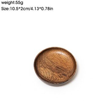 10.5-24 Cm Acacia Hout Diner Platen Onbreekbaar Ronde Houten Platen Voor Fruit Gerechten Snacks Dessert Dienblad Servies 10.5cm