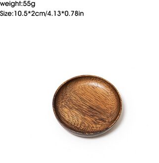 10.5-24 Cm Acacia Hout Diner Platen Onbreekbaar Ronde Houten Platen Voor Fruit Gerechten Snacks Dessert Dienblad Servies 10.5cm