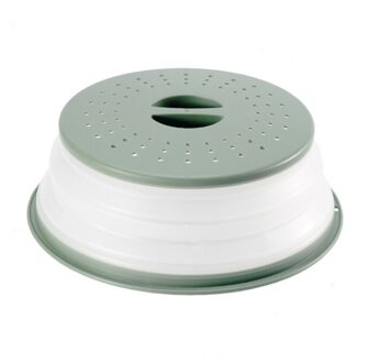 10.5 Inch Inklapbare Magnetron Deksel Vouwen Siliconen Plaat Cover Vergiet Zeef Voor Fruit Groenten Vers Houden Deksels