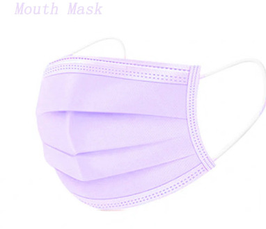 10/50/100/200pcs Disposable Face Masks 3 Layer Filter Anti Dust Smog Earhook Breathable Mask Adult Purple Face Mouth Mask